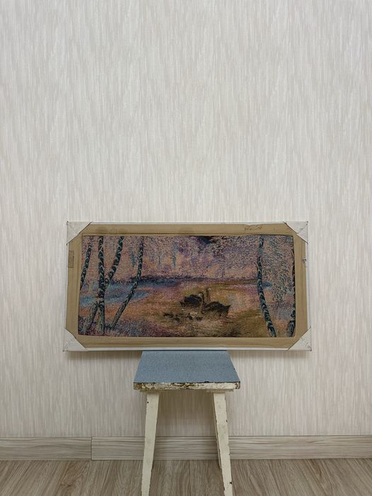 Продается картина Лебеди в лесу.