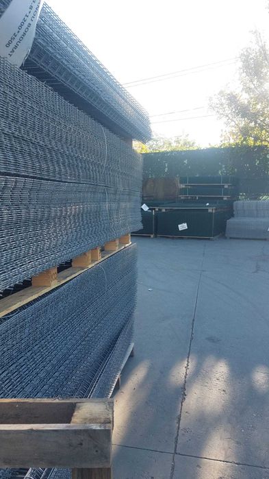 plasa/ panou bordurat /TEAVA/ STALP 3.5-4.9MM/Zincat /Verde/Gri
