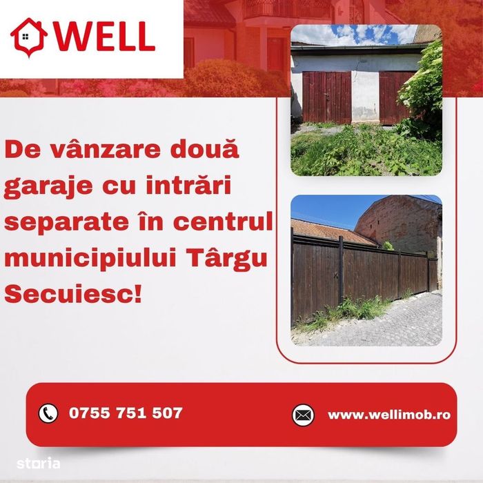 De vânzare două garaje  în centrul municipiului Tg. Secuiesc!