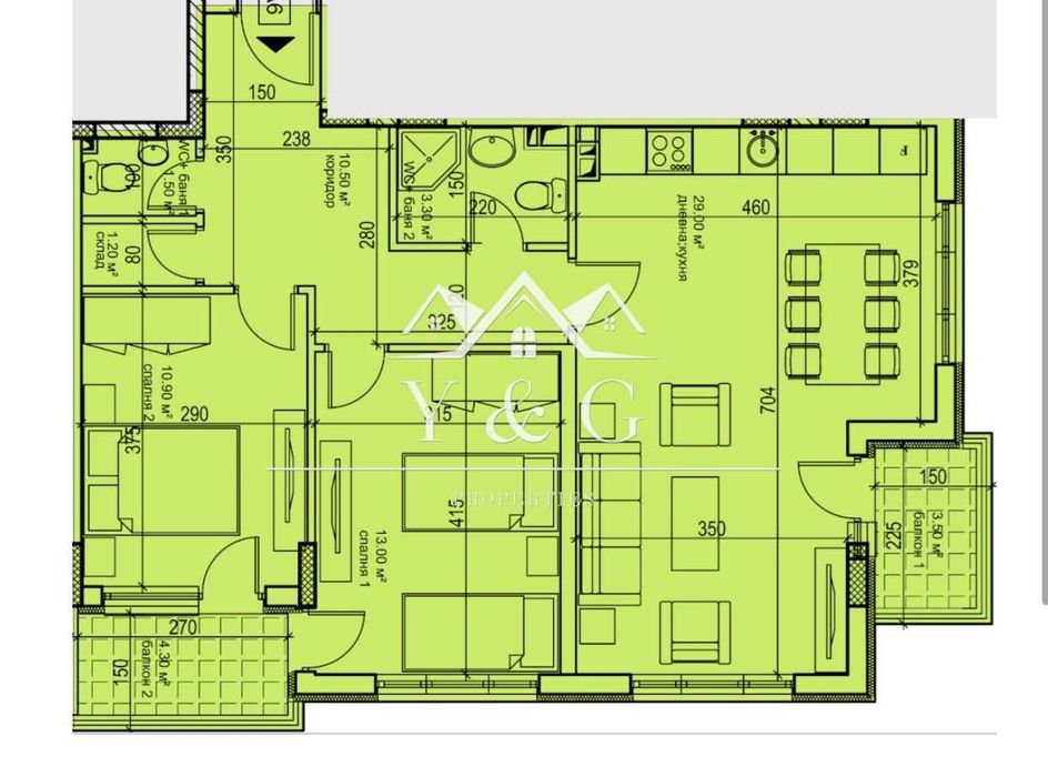 Продава се Тристаен апартамент в Пловдив, Кършияка - 106 кв.м за 1407 €/кв.м - Снимка #1