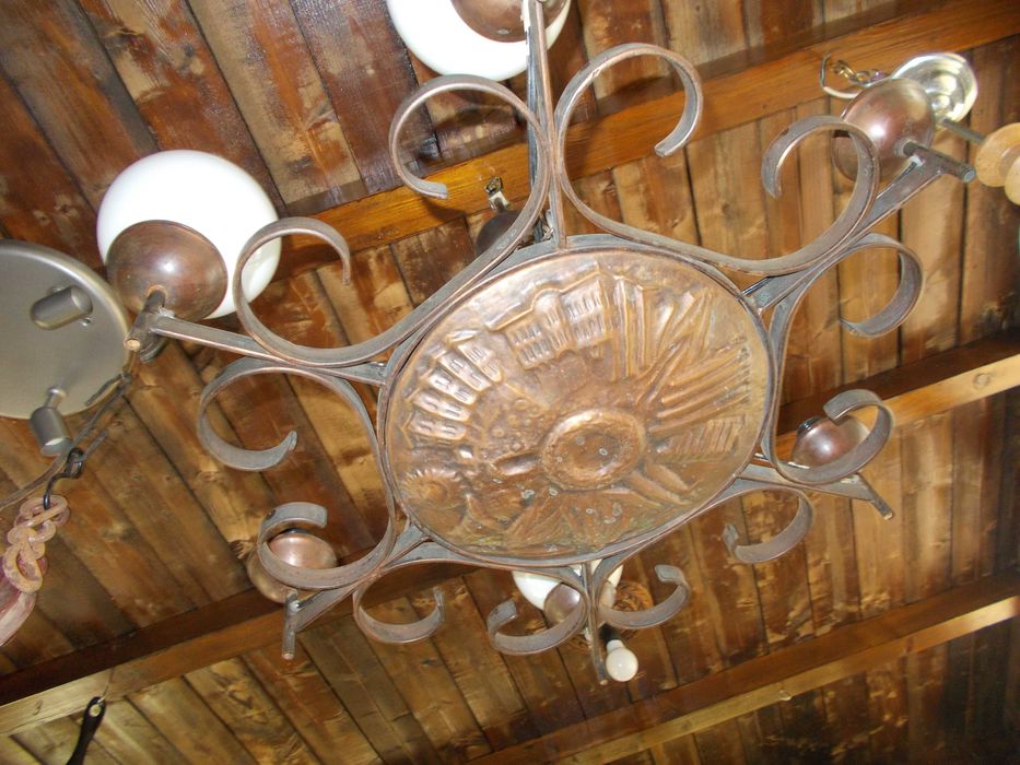 Старинен  Полюлей от соца  - ковано желязо и месинг !