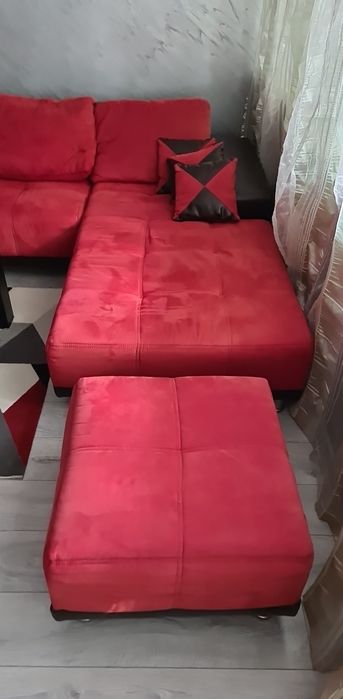 Ъглов диван и фотьойл