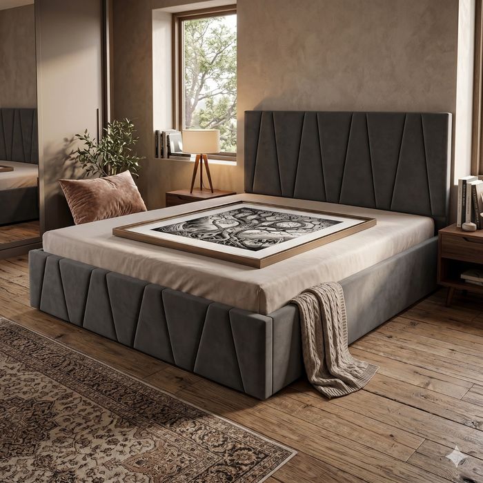 OFERTA Paturi tapițate de lux cu somiera inclusa