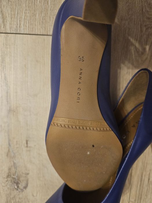 Pantofi piele 36, mov-indigo