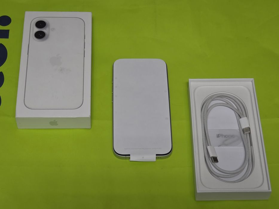 КАТО НОВ 512GB iPhone 16 Гаранция Yettel 2027г. White | Бял