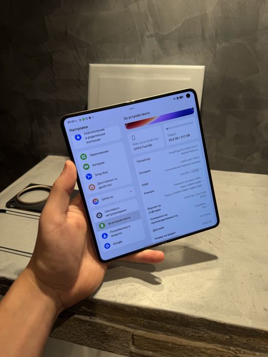 КАТО ЧИСТО НОВ OPPO Find N6 512 GB + подарък карбонов калъф