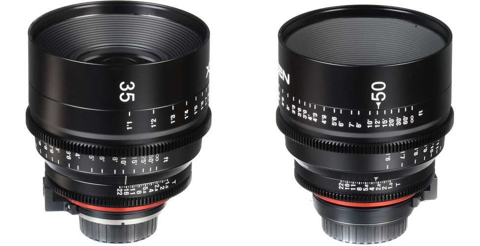 Set 6 Obiective Cine XEEN Rokinon Samyang T1.5 16mm 24mm 35mm 50mm 85mm 135mm Zacuto Follow Focus