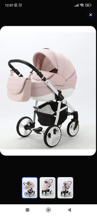 Коляска adamex neonex 2в1 розовая