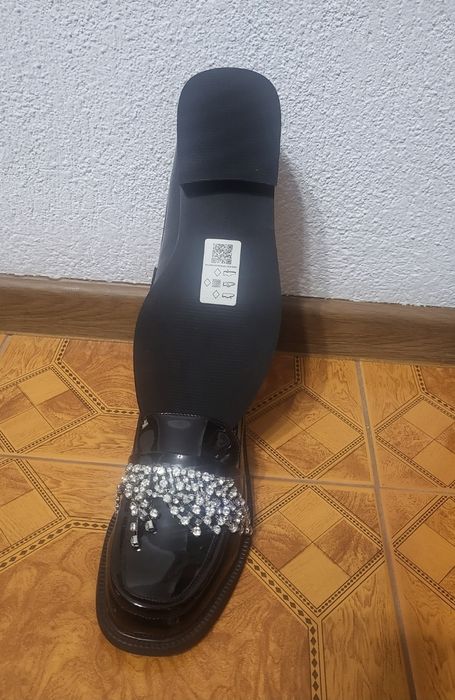 Черни лачени мокасини Asos