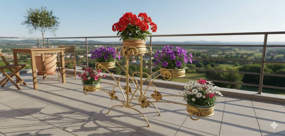 Металлическая подставка для цветов