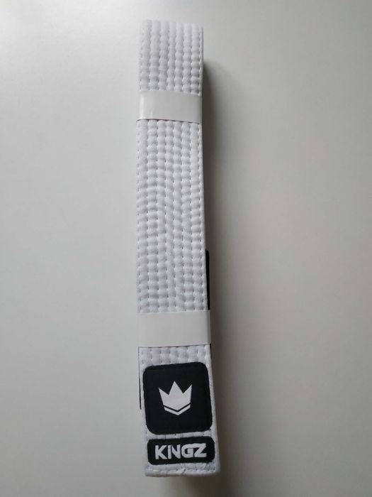 Centura alba copii jiu jitsu brazilian BJJ/ Kingz M2 lung. 240-250 cm