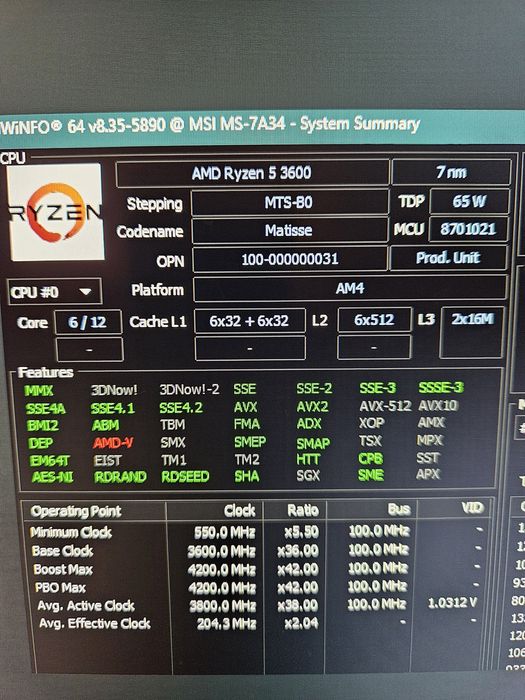 Procesor AMD Ryzen 3600