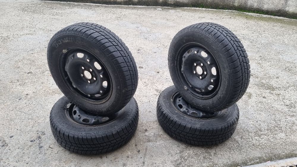 Jante R14 5x100 cu anvelope iarna 175/70R14
