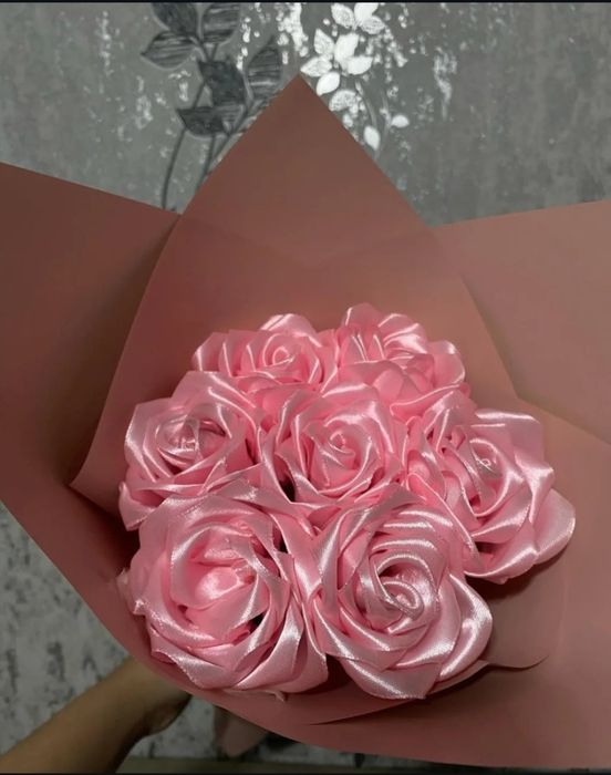 Атласные розы на заказ