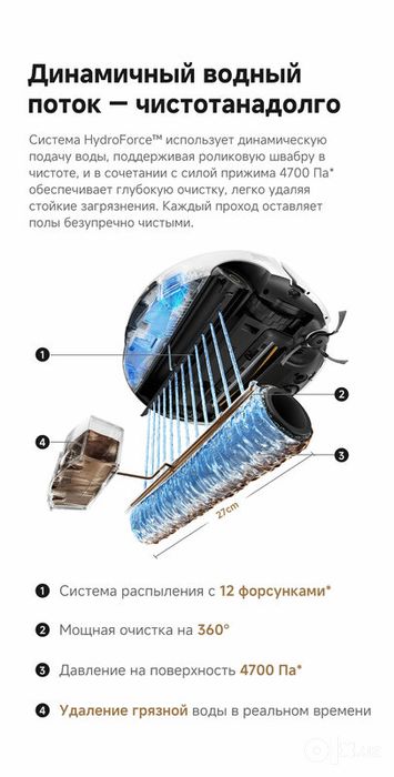 Робот-пылесос Trouver S70 Roller глобальная 12 месяцев гарантия