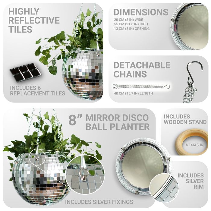 Ghiveci Disco Ball (Hanging Planter)
