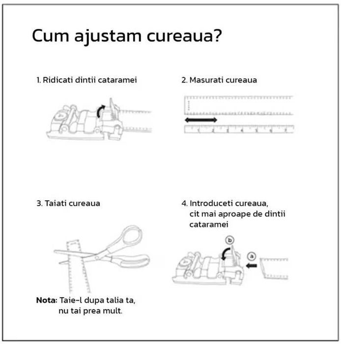 NEW - Avamsi - Curea cu inchidere automata, 100% Piele Naturala, Negru