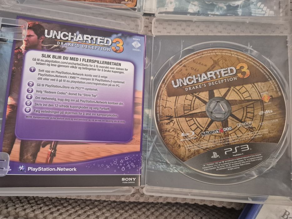 Colecție Joc original Uncharted 2 și 3 PlayStation 3 PS3 PS 3