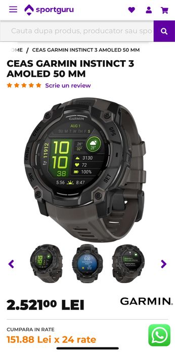 Garmin Instinct 3 50 mm Amoled