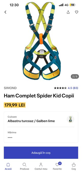 Vand ham complet spider kid copii