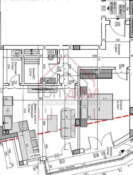 Продава се Двустаен апартамент в Варна, Автогара - 73 кв.м за 1250 €/кв.м - Снимка #1