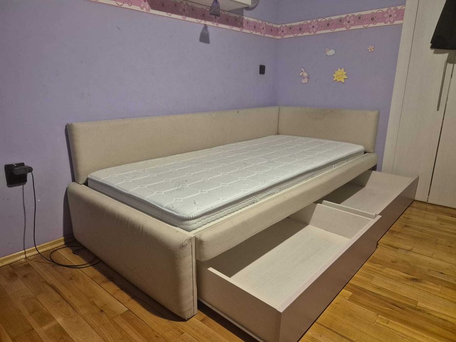 2 Paturi cu Saltele (100x200 si 90x200)