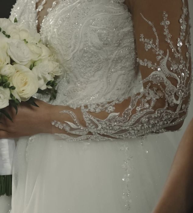 Rochie de mireasă/stil prințesă/mărimea XS- S(34-36)