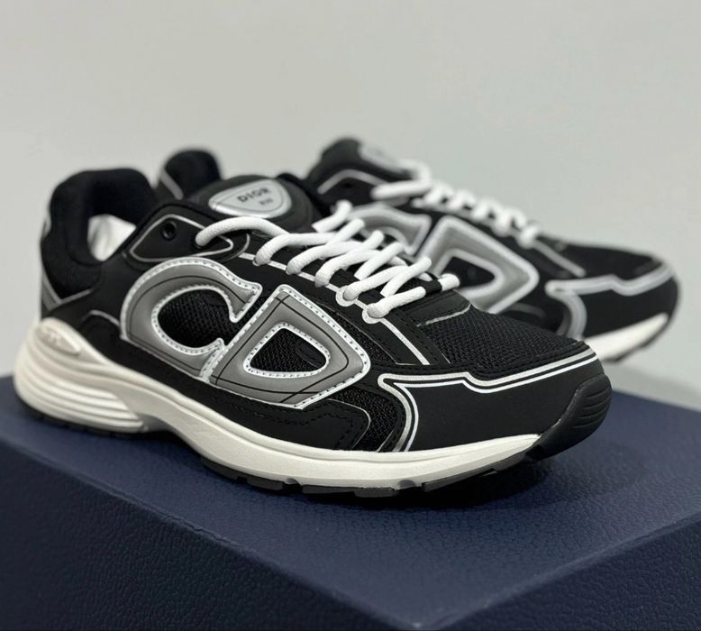 Adidasi Christian Dior B30 Black&White Reflective Low