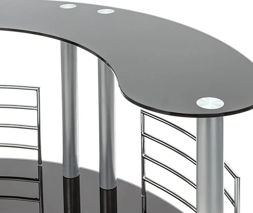 Bar de sticla cu picioare cromate