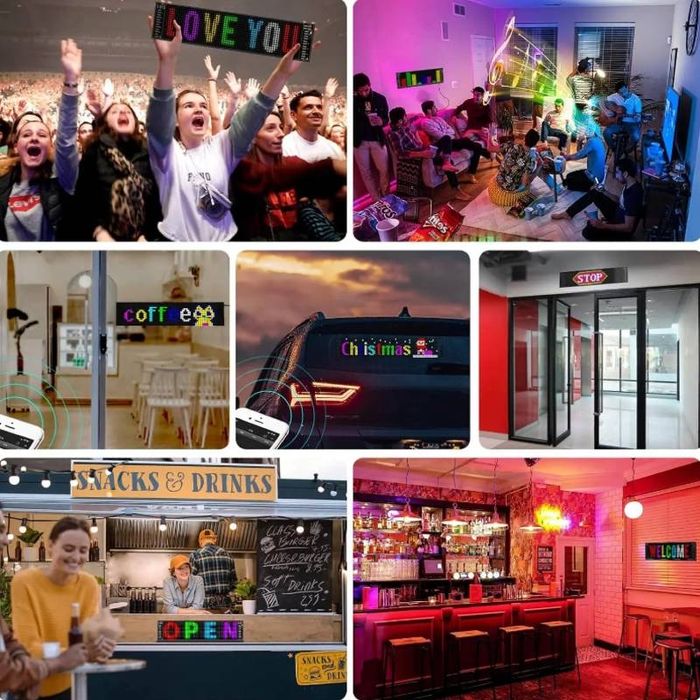 Panou led auto tir semne afisaj digital usb 5v publicitate magazin