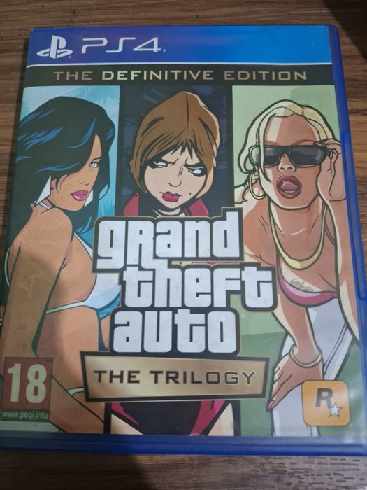 Игра GTA SANANDREAS трилогията има проблем с кутията счупи се преди 2 месеца но за щастие не е повреден диска защото беше в конзолата