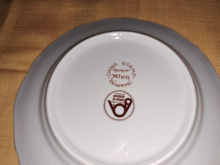 set de masa serviciu farfurii portelan Sologne 12 persoane