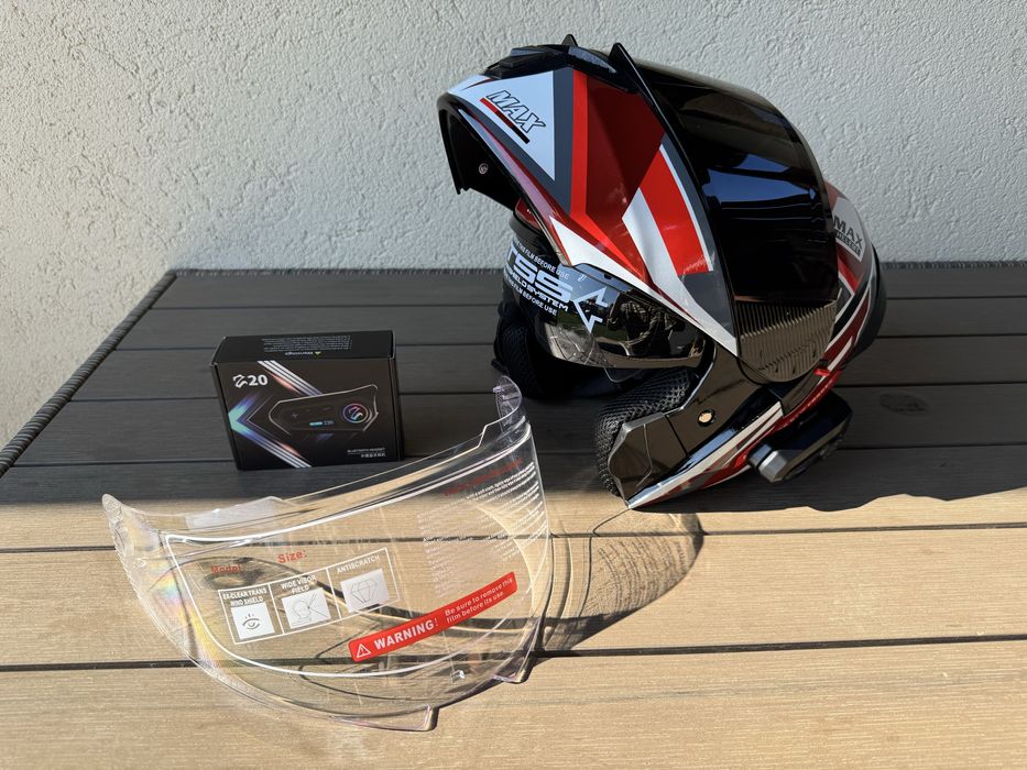 Casca moto flip up Heromind + intercom , marimea XL , NOU