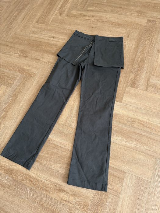 Брюки зара цветом хаки