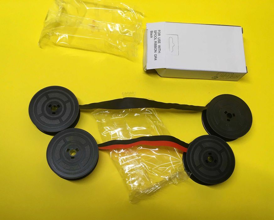 Мастилена лента ролка за пишеща машина универсална черно,черно червено