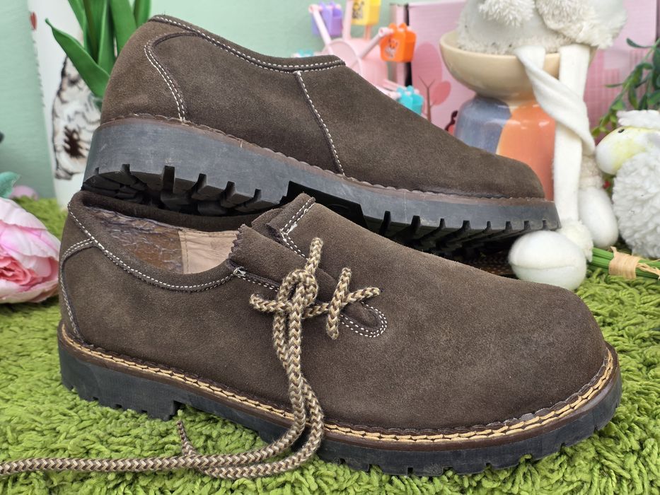 Мъжки немски обувки естествен велур N42