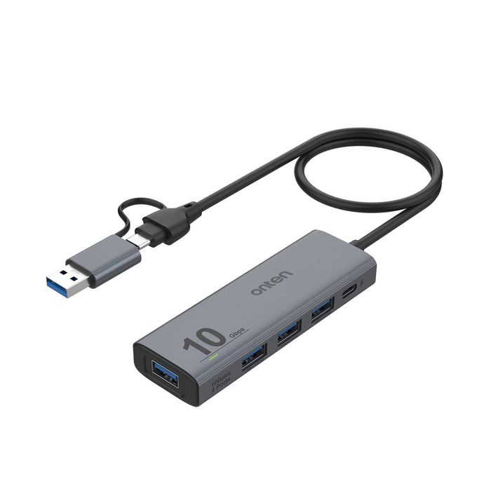 Хаб USB 3.2 4 порта 10Гб 5 в 2 Onten UCA 611