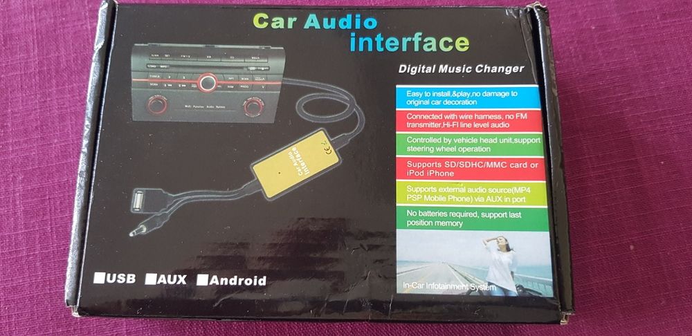 Interfată audio cu usb și aux mp3, inolcuieste magazia de cd-uri