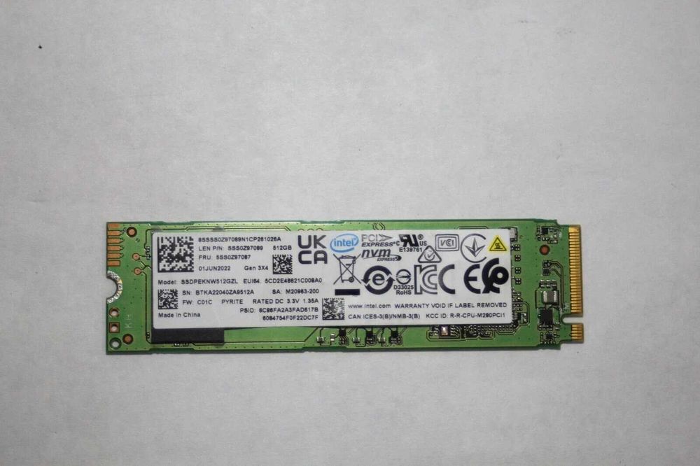 Solid-State Drive (SSD) Intel® 660p Series, 512GB, M.2 80mm, PCIe 3.0 x4