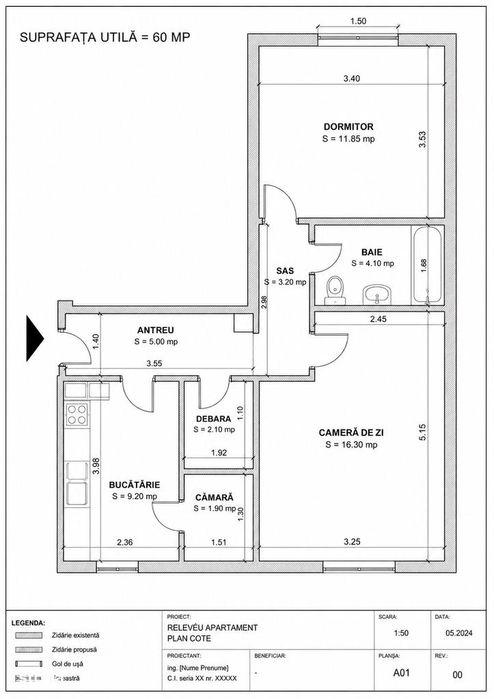 Apartament cu 2 camere - Str. Doina - cartierul Decebal - IMOBIHOR
