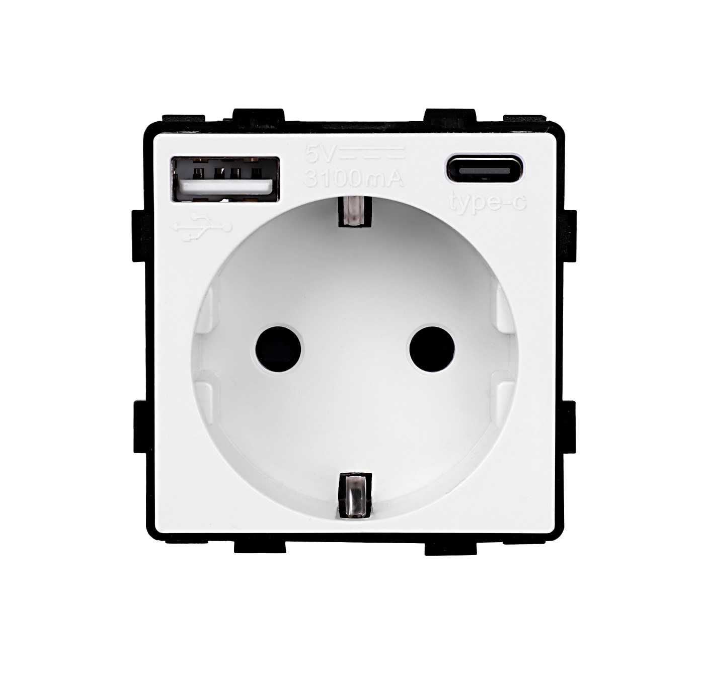 USB Контакт за вграждане ,Зарядно със 2 USB A+C port. гр. София Люлин ...