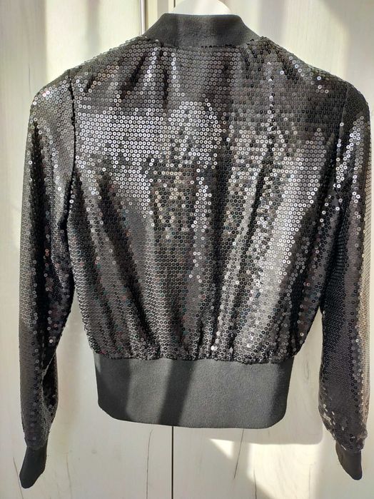 Geacă bomber paiete elastică