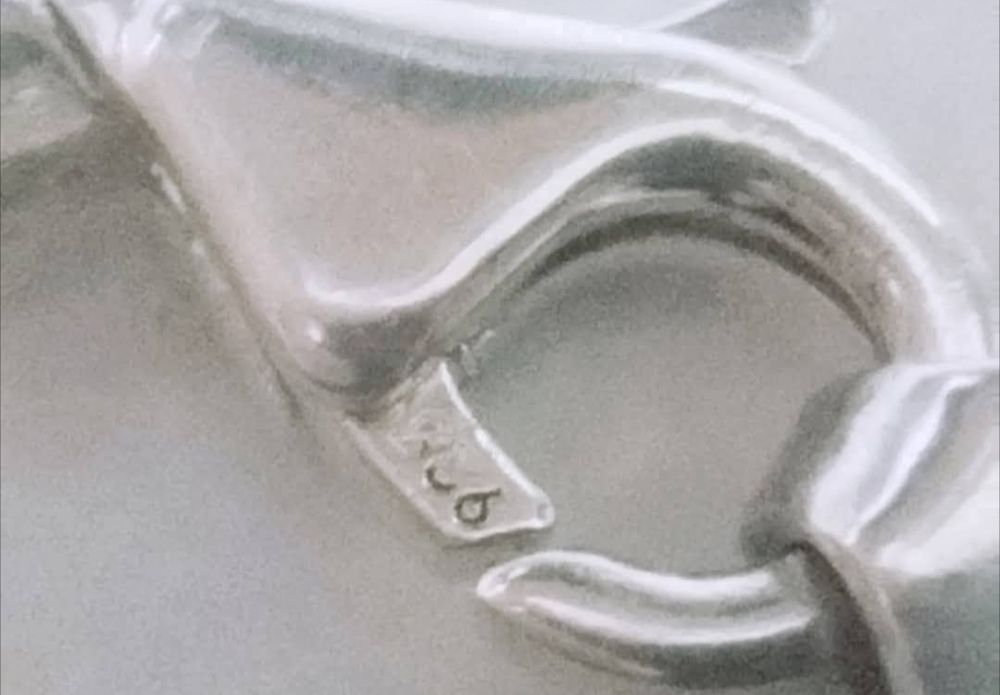 Veche bratara din argint de 925, in stil inima cromata, copii