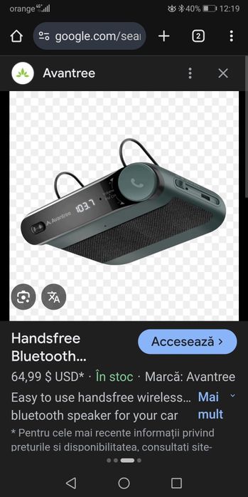 Hands free car seeker phone avantree roadtrip