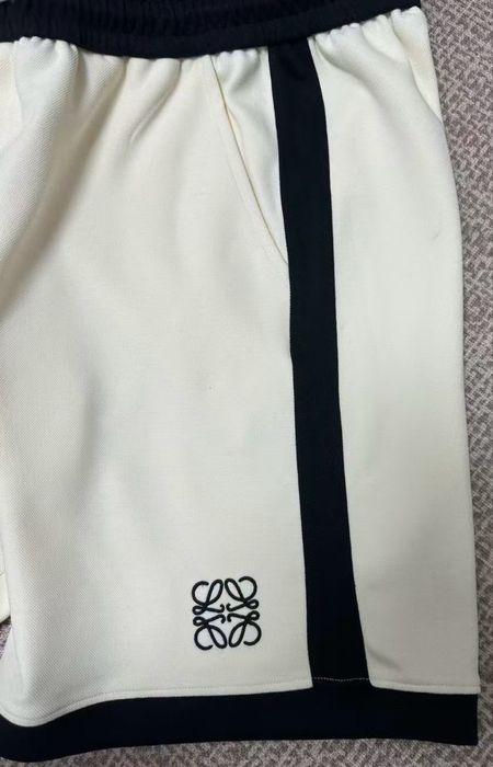 Pantaloni Scurți Loewe  Alb/Negru Calitate Premium  White/Black [Verificare Colet] Short Bermude