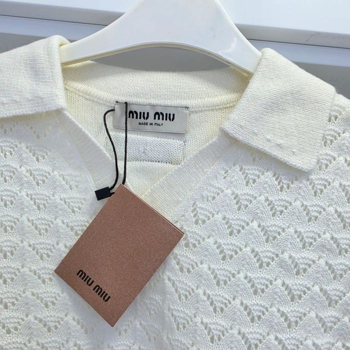 Puiover Miu Miu cu guler polo ,S,  Superb