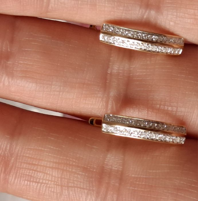 Cercei aur 14k diamante
