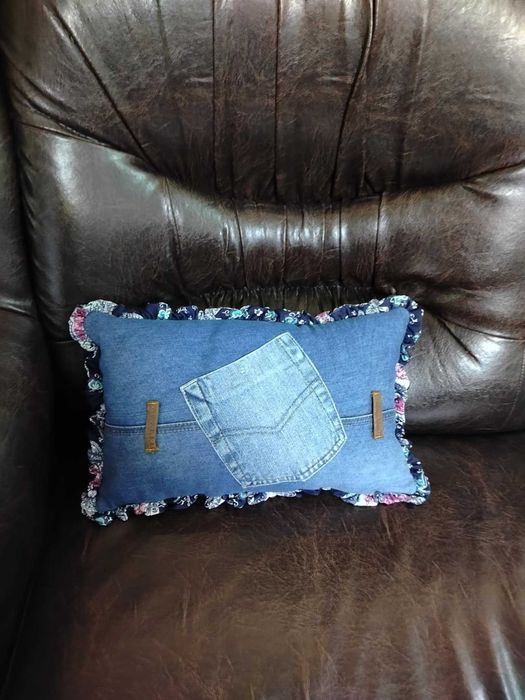 Нови!Дънкови декоративни възглавнички с цип за вашия диван