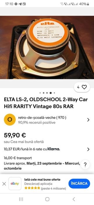 Casetofon  AutoVintage ICE și  4 boxe ani 80-90 la 220euro
