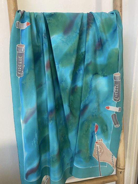 Дамски шал естествена коприна